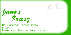janos krasz business card