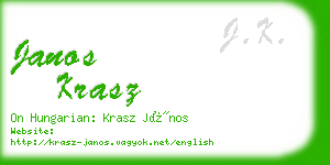 janos krasz business card